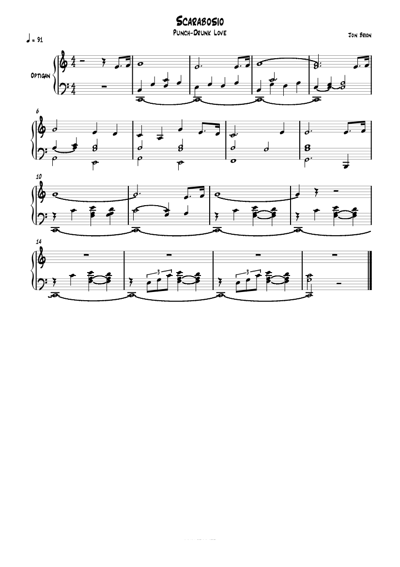 Scarabosio - Punch-Drunk Love soundtrack by Jon Brion